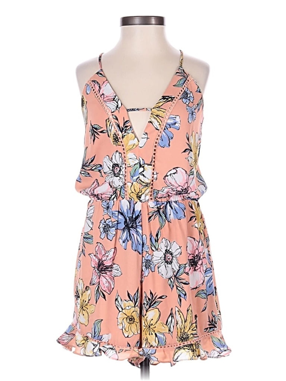 Sienna Sky Peach Floral Romper